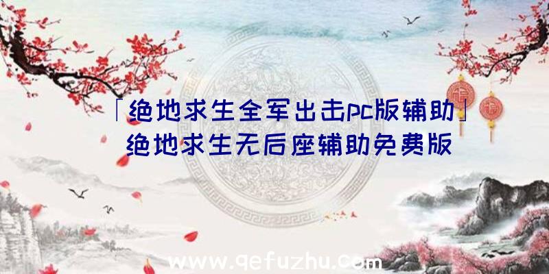 「绝地求生全军出击pc版辅助」|绝地求生无后座辅助免费版